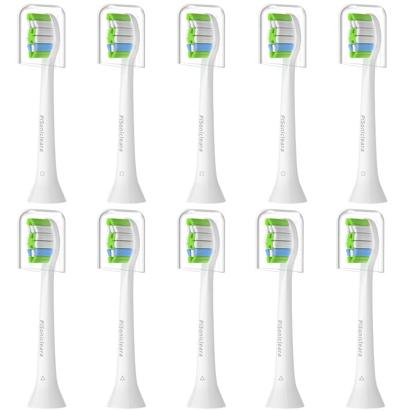 Pisonicleara Replacement Toothbrush Heads Compatible with Philips Sonicare Electric Toothbrush 10 Pack Refill