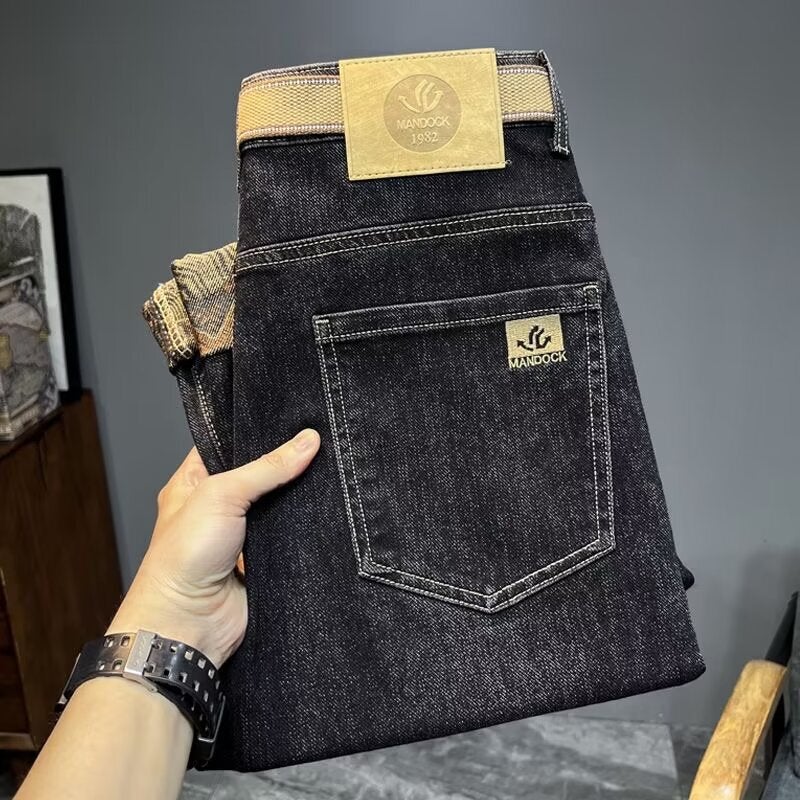 Unisex Classic Denim Jeans Loose Fit Daily Outdoor Wear - Image 1