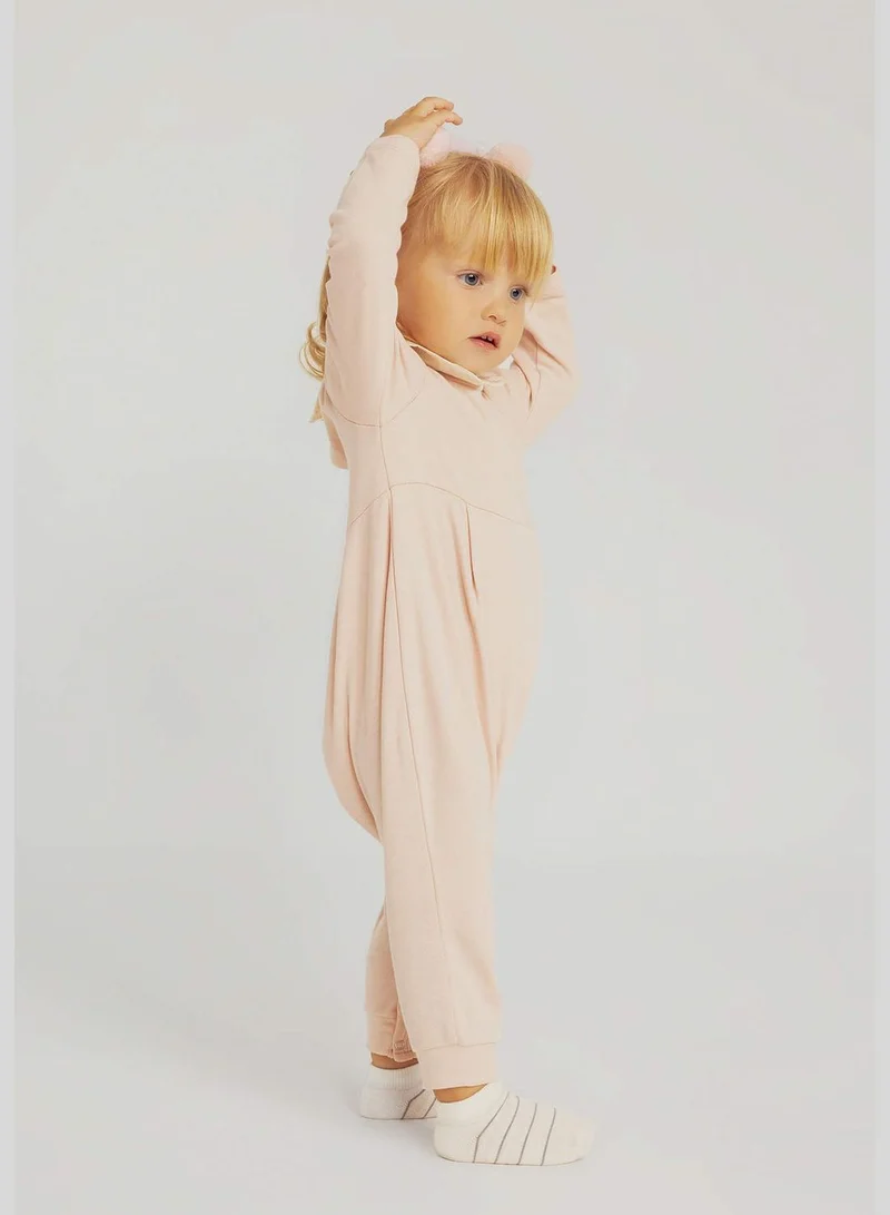 DeFacto BabyGirl Baby Neck Knitted Overalls