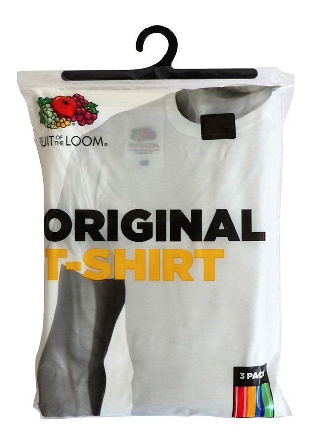FRUIT OF THE LOOM - Mens Undershirt 3pc Crew Neck Original - Image 1