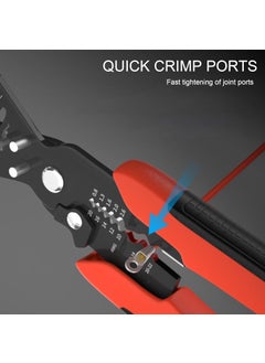 XBEY XBEY Multifunctional Wire Stripper and Cutter Crimping Tool Wire Stripper Crimping Plier Cable Cutter MultiPurpose Wire Stripper Crimping Tool Orange Crown Plier  - Image 2