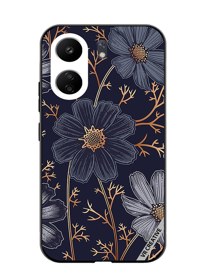 VR CREATIVE Protective Case Cover For Xiaomi Redmi 13C Flower Design Multicolour - Image 1