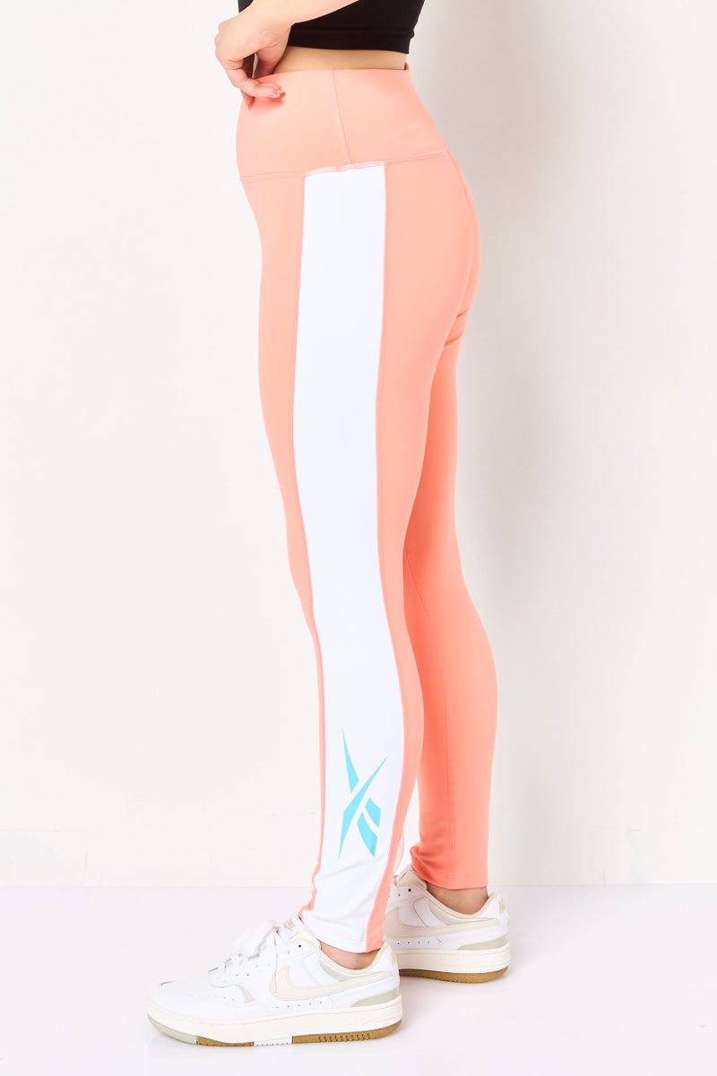 Reebok Women Sportswear Fit Training Vector Leggings, Peach - Image 3