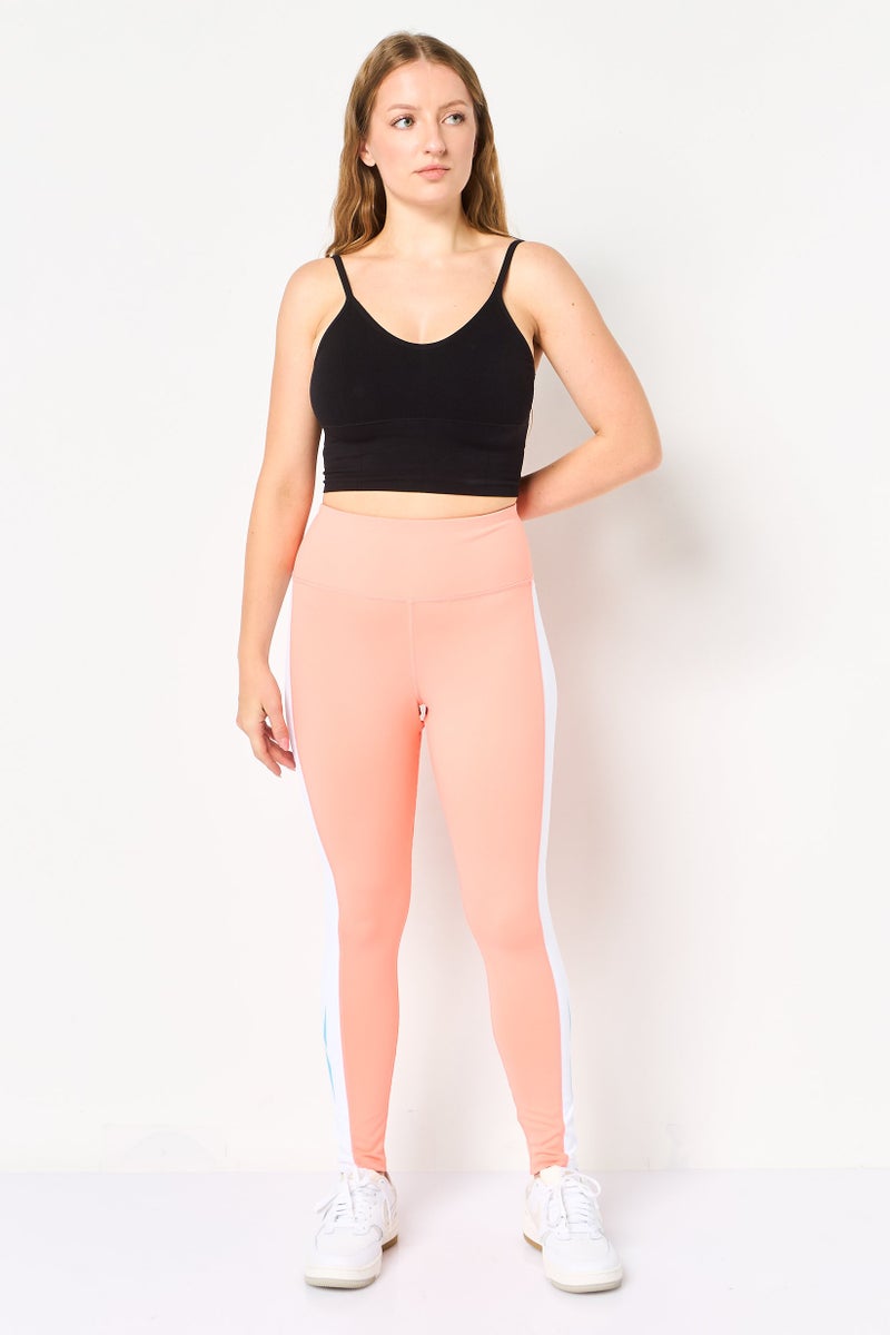 Reebok Women Sportswear Fit Training Vector Leggings, Peach - Image 2