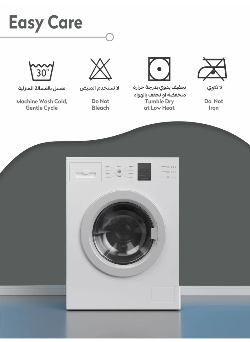 دوناتيلا طقم مفرش سرير 4 قطع مقاس مزدوج 250×230 سم يناسب سرير 200×200 سم , تطريز مشجر  انيق بطباعة رقمية مميزة , ماكيروفايبر فائق النعومة