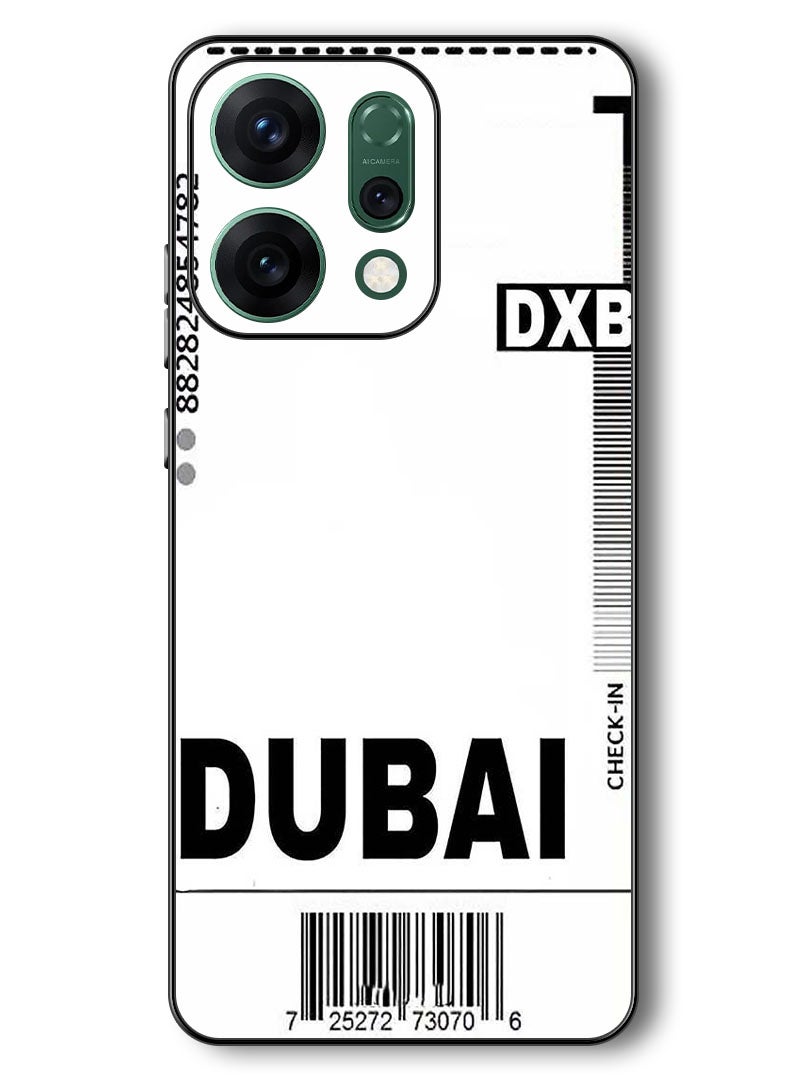 Theodor Case Compatible with Oppo Reno 14 6.59 Inch Protection Shockproof Bumper Cover DXB Boarding pass - Image 1