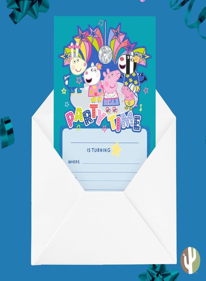 Desert Cactus Peppa Pig Invitations Invites Happy Birthday Cards 10 Count With Envelopes Boys Girls Kids Party (Style F) - Image 5