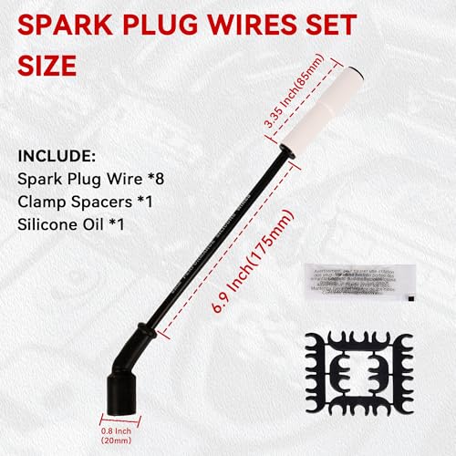 RLP Spark Plug Wire Set Accel 9059C Extreme 9000 Ceramic Boot Compatible with GM 4.8/5.3/6.0/6.2L - Image 3