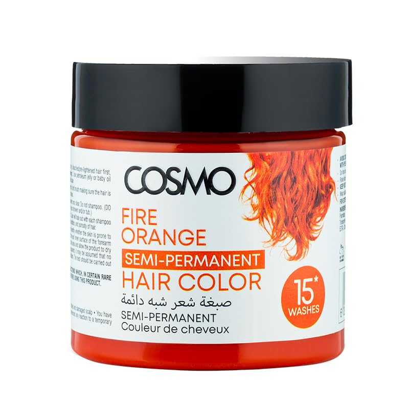 COSMO Fire Orange - 120g - Semi-Permanent Hair Color – Ammonia-Free, Long-Lasting Color with Deep Conditioning Formula – Bold, Fade-Resistant Shine for All Hair Types – Easy Application - Image 1