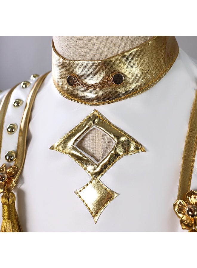 زي المحاربة الخيالية للفتيات – طقم تنكري باللونين الأبيض والذهبي(Z) - Image 4