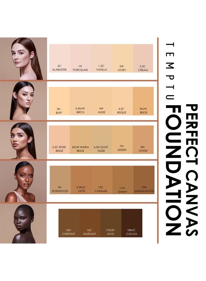 Temptu أساس هيدرا لوك هواء مثالي، كريم، 1 أونصة سائلة (عبوة من 1) - Image 4