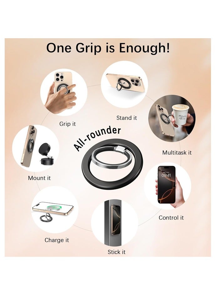 Magnetic Phone Ring Holder,Magnetic Cell Phone Grip Stylish Twinkle Ring Holder Stand（White） - Image 3