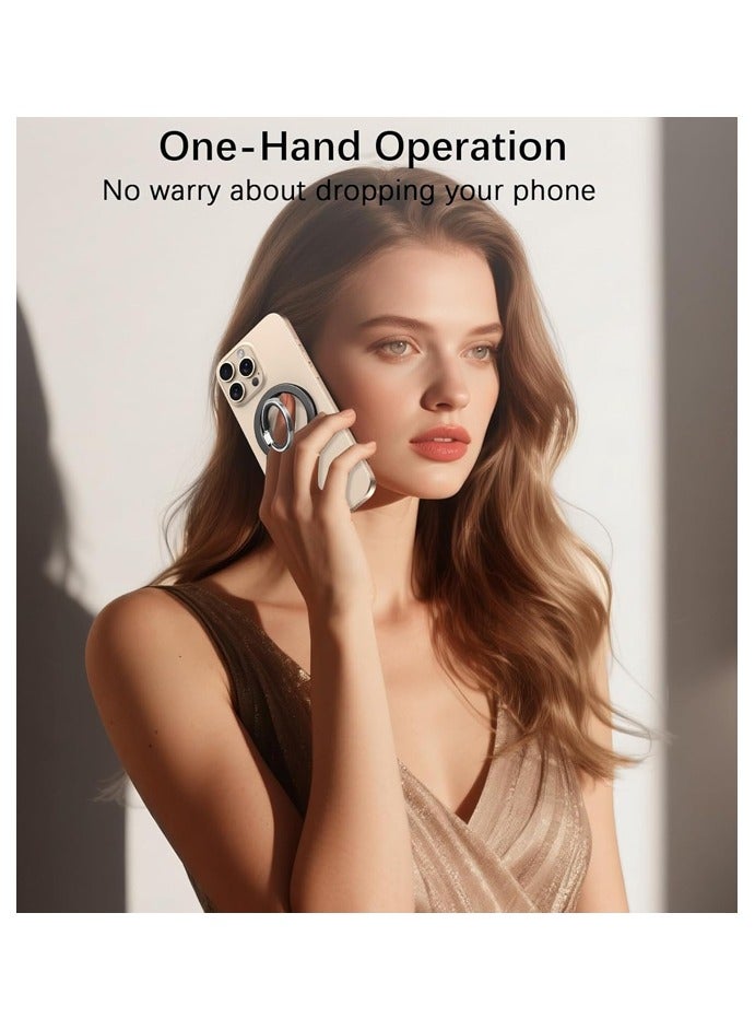 Magnetic Phone Ring Holder,Magnetic Cell Phone Grip Stylish Twinkle Ring Holder Stand（White） - Image 4