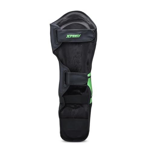 XPEED XP1806 Shin Pad/Shin Guard for Men and Women | Training Practice and Sports | Ultra Light Weight Shinguard with Ankle Adjustable | Hook and Loop Closure System (M, Green) - Image 3