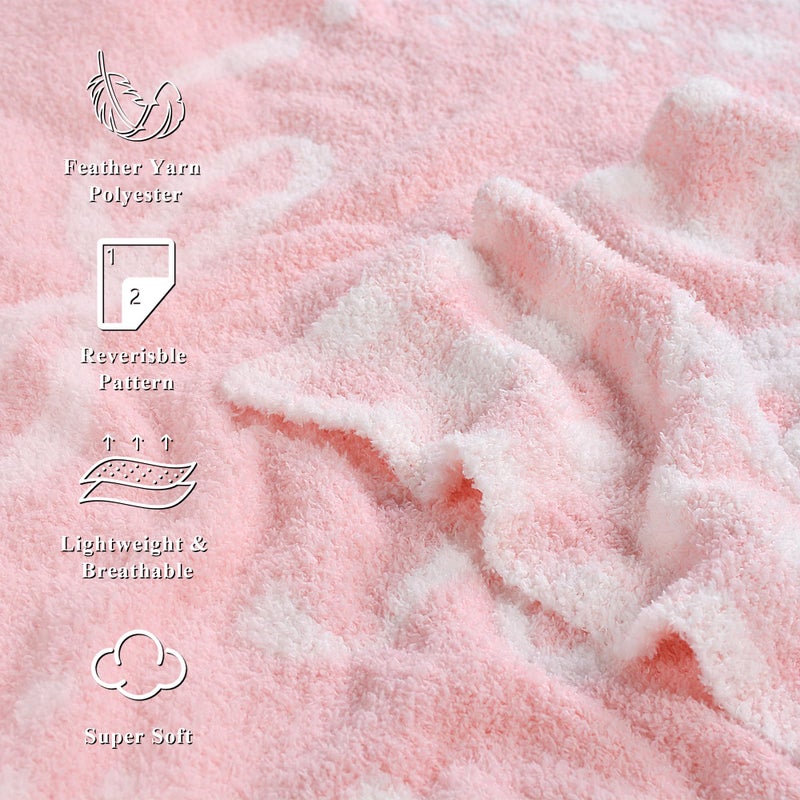 JOOJA Pink Bow Baby Blanket â€“ Soft Knitted Throw with Adorable Bow Detail for Baby Girls, Nursery Bedding & Shower Gifts â€“ Warm & Gentle, 30x40 Inch - Image 4