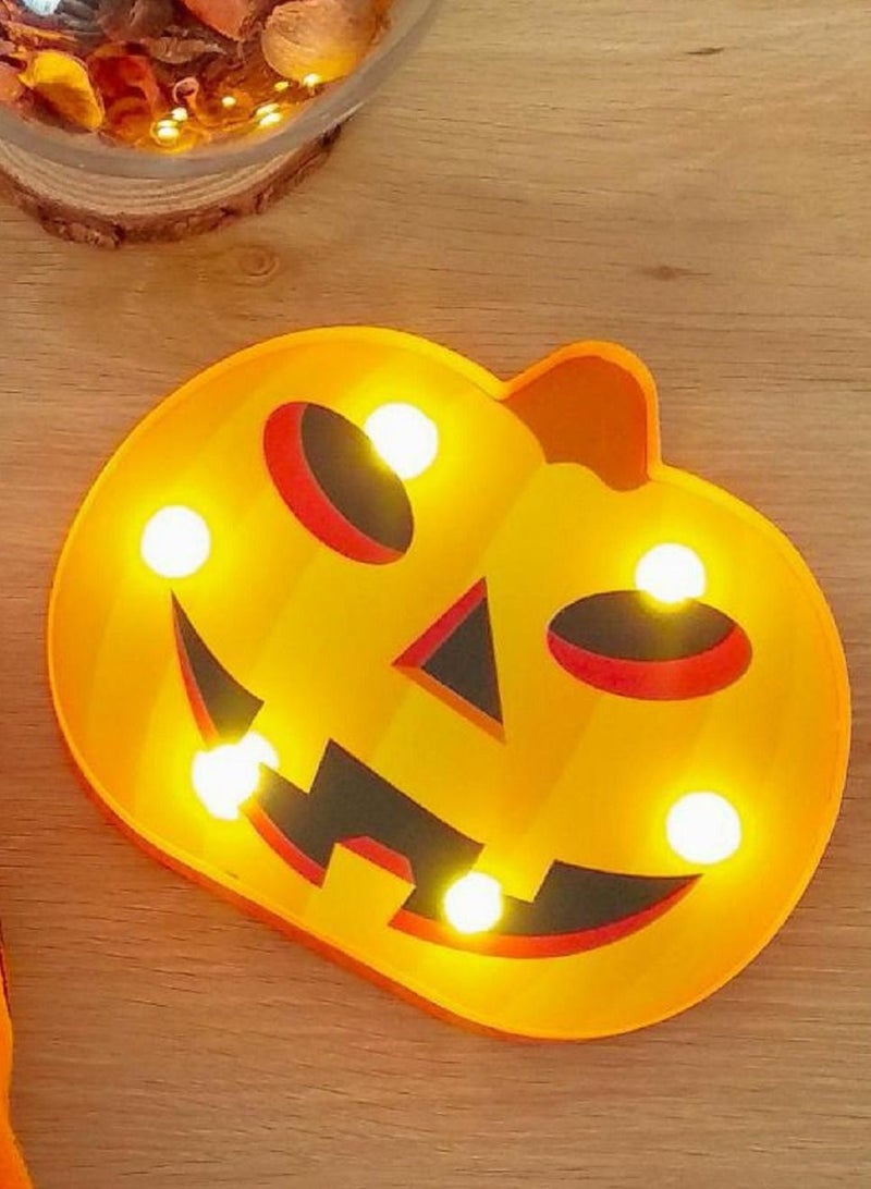 Salla Pumpkin Orange with LED Lights 19.7x16.2cm - Image 3