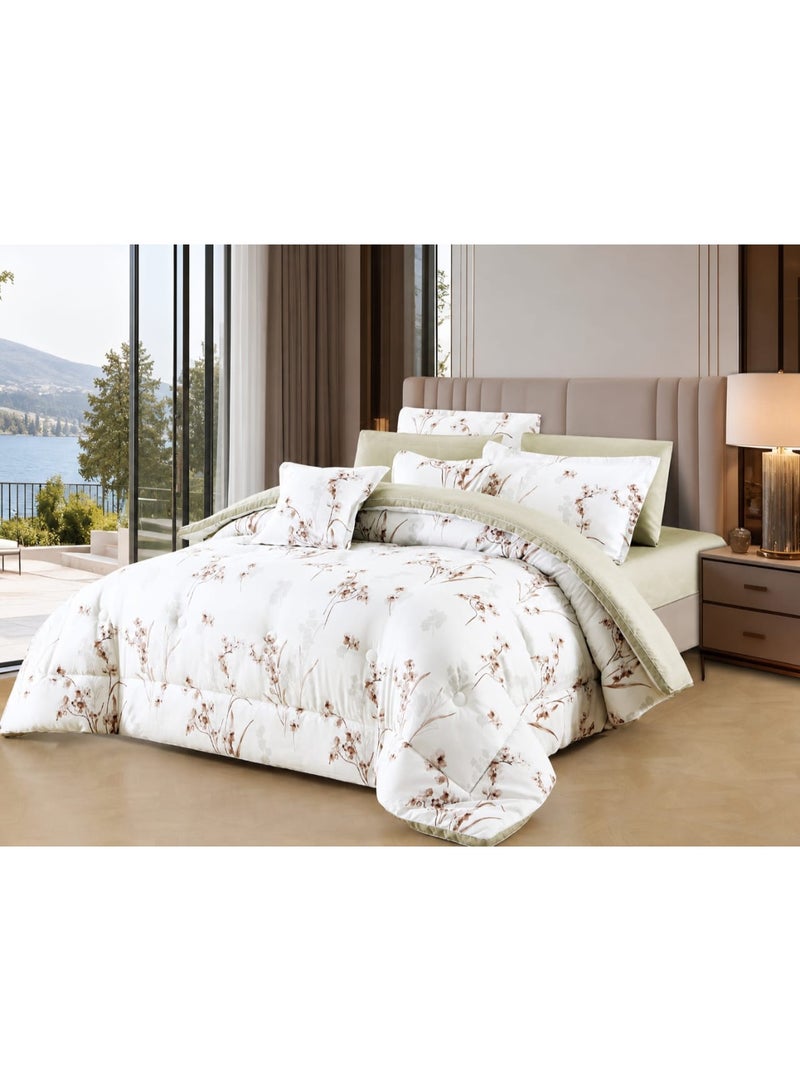 8-piece double-sided summer bed sheet set – reversible double design, ultra-soft and elegant hotel touch - Image 3