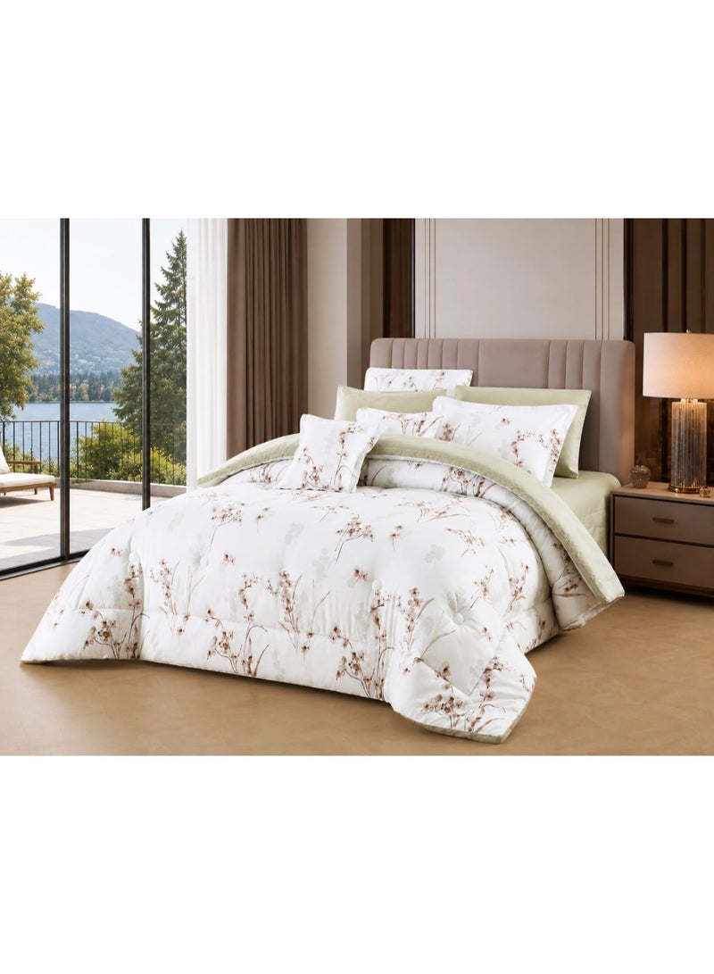 8-piece double-sided summer bed sheet set – reversible double design, ultra-soft and elegant hotel touch - Image 2