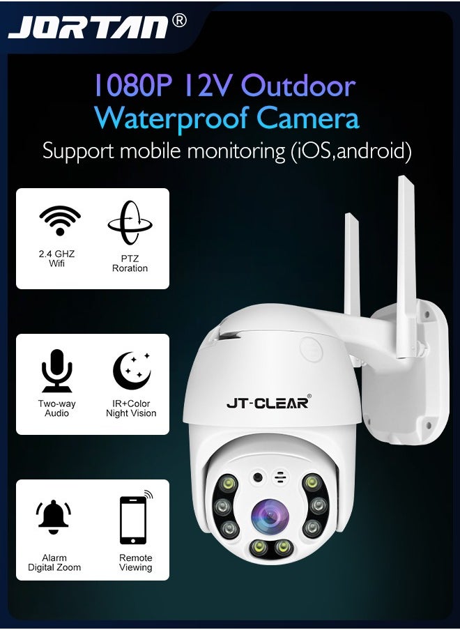 1080P 12V Smart Camera Outdoor Waterproof Wireless WiFi Camera for Home Security System IP66 Waterproof Camera with Motion Detection & Two-Way Talk & & Color Night Vision & Lightning Protection - pzsku/Z367DA6584B86426C726FZ/45/_/1716191541/d9736dbd-2566-49c8-b02a-8efe657fe34a