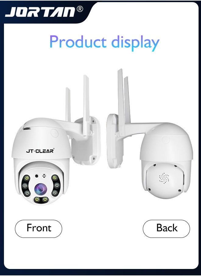 JORTAN - 1080P 12V Smart Camera Outdoor Waterproof Wireless WiFi Camera for Home Security System IP66 Waterproof Camera with Motion Detection & Two-Way Talk & & Color Night Vision & Lightning Protection - Image 1