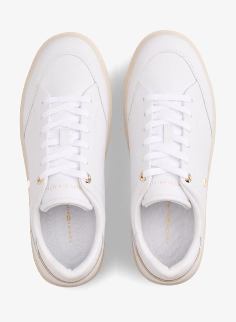 TOMMY HILFIGER Monogram Leather Trainers - Image 5