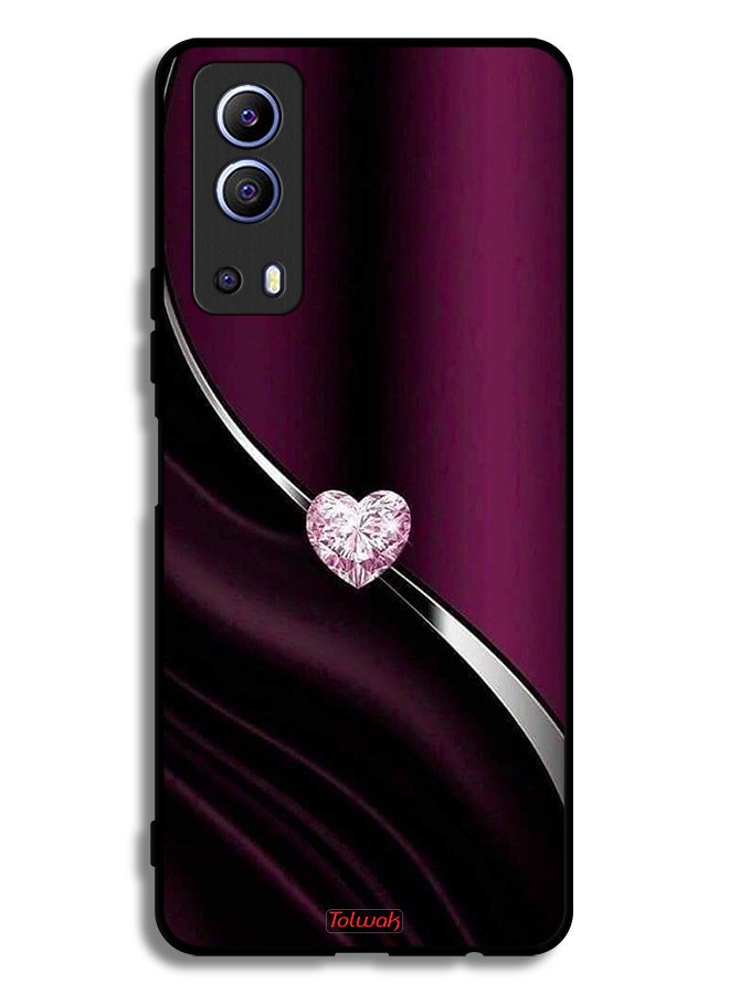 Tolwak Vivo Y72 5G Protective Case Cover Diamond Heart - Image 2