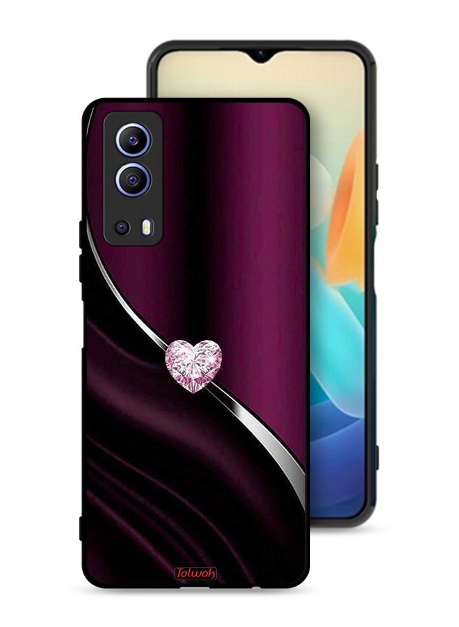 Tolwak Vivo Y72 5G Protective Case Cover Diamond Heart - Image 1