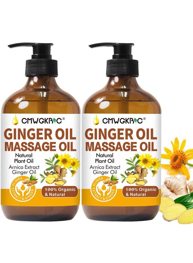 CMWGKBC Ginger Massage Oil 2 Pieces – With Arnica and Grape, 100% Natural, 250 ml each - Image 1
