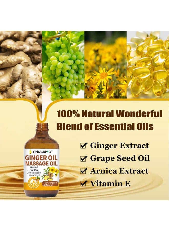 CMWGKBC Ginger Massage Oil 2 Pieces – With Arnica and Grape, 100% Natural, 250 ml each - Image 2