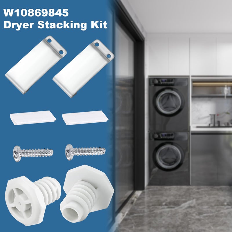Romalon W10869845 Dryer Stacking Kit Fit For Whirl-Pool May-Tag Standard And Long Vent Dryer & Washer Replace Number 52774 W10298318 W10298318Rp W10761316 4502692 Ap6047938 Ps12069913 Eap12069913 By Romalon - Image 5