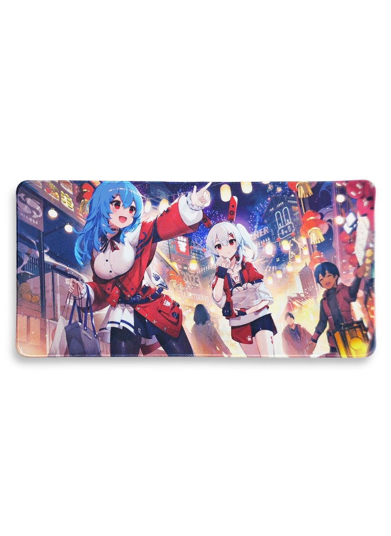 Generic Large Gaming Mouse Pad, Cartoon (60cm x 30cm x 3mm), Extended Thickened Mouse Mat Waterproof Non-Slip Spill-Proof Mouse Mat with Special Textured Surface, Anti-wear Stitched Edges for Keyboard and PC  - Image 1