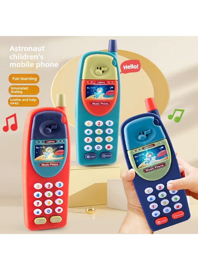 Loquat Early Education Smart Simulation Mobile Phone Toy For Babies Music Story Fun Educational Interactive Plastic Electronic Toy-Color:Big Brother Fun Mobile Phone (yellow Blue) - Image 5