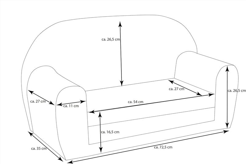 Delsit DT2-23048 Children's Sofa with Foam Filling and Removable Cover - Image 3
