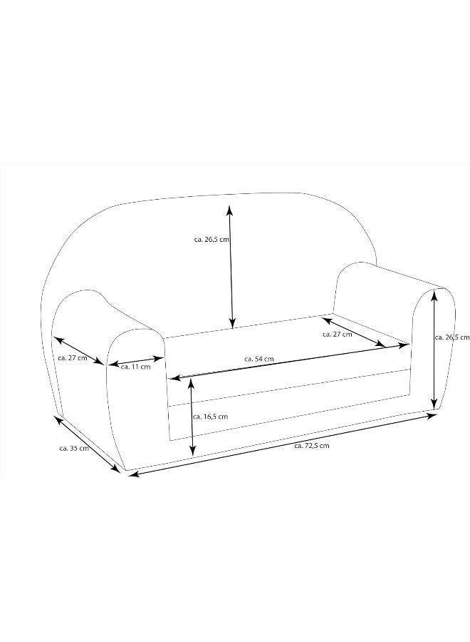 Delsit DT2-23048 Children's Sofa with Foam Filling and Removable Cover - Image 2