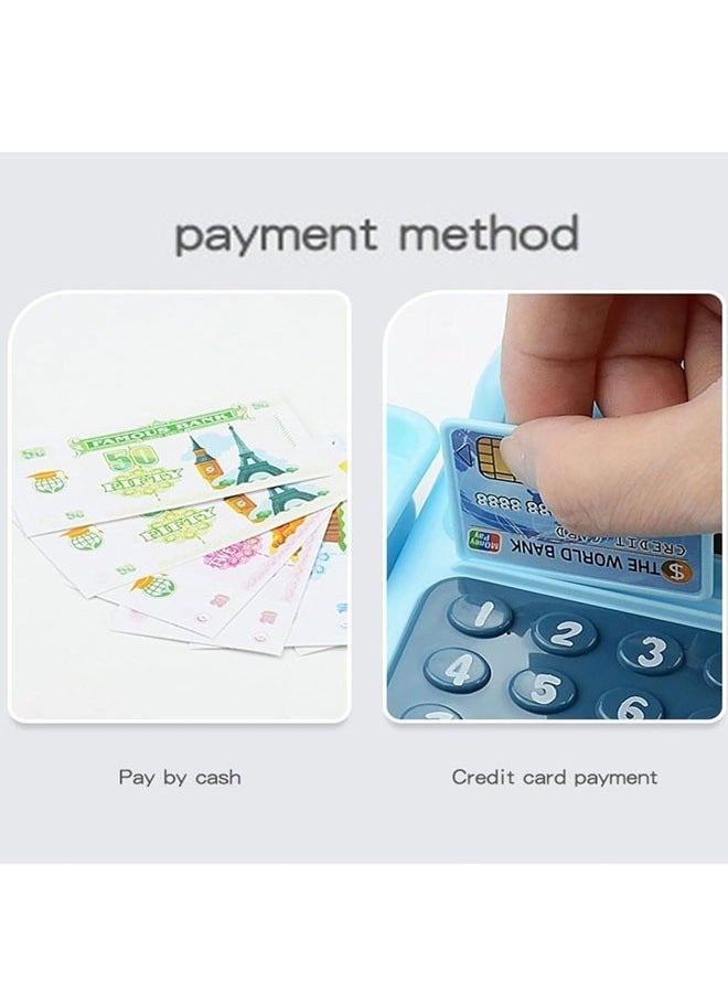 Smart Cash Register Toy Pretend Play Cash Register Toy Set for Kids with Real Calculator, Scanner, Weighing Tool, Multi-Function Simulated Cash Register Toy for Kid Over 3 Years Old - Image 5
