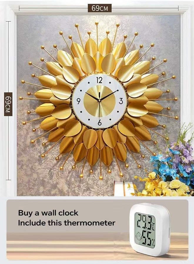 Golden modern art wall clocks - Image 1