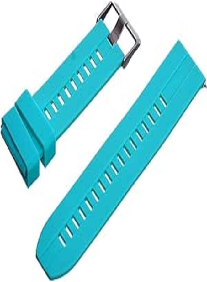 Generic Silicone Adjustable And Expandable Watch Strap With Modern Design For Unisex Compatible With Smart Watches 22 MM - Light Blue