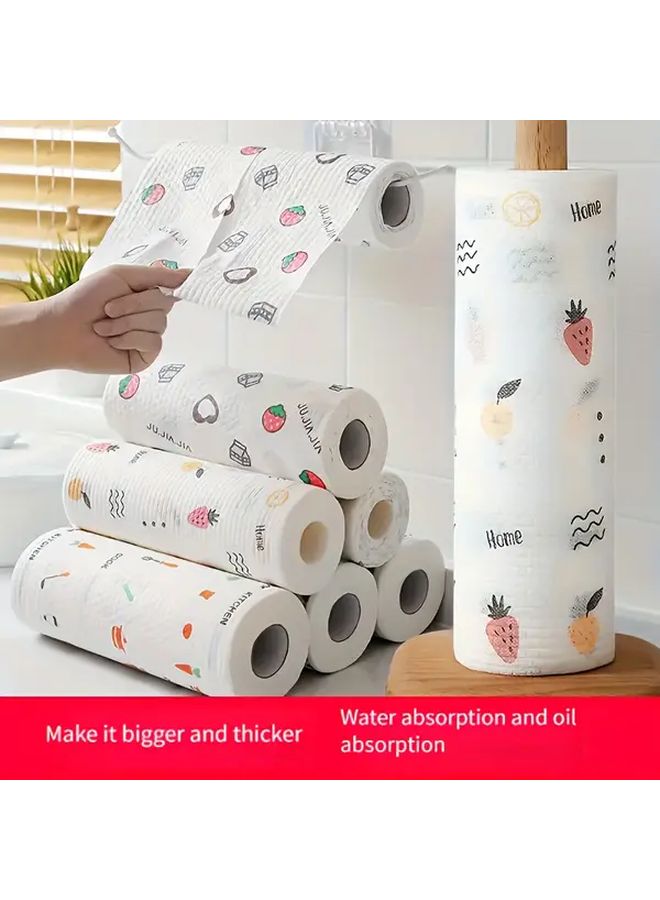 100 قطعة من مناشف المطبخ القابلة للغسل والقابلة لإعادة الاستخدام، قماش تنظيف ماص متعدد الأغراض - Image 2