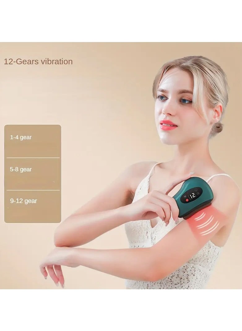 DubaiGallery Electric Red Light Photothermal Scraping Device, Electric Bianstone Scraping Board, Lymphatic Dredging Heating Electric Scraping Instrument Massage Tool  - Image 3