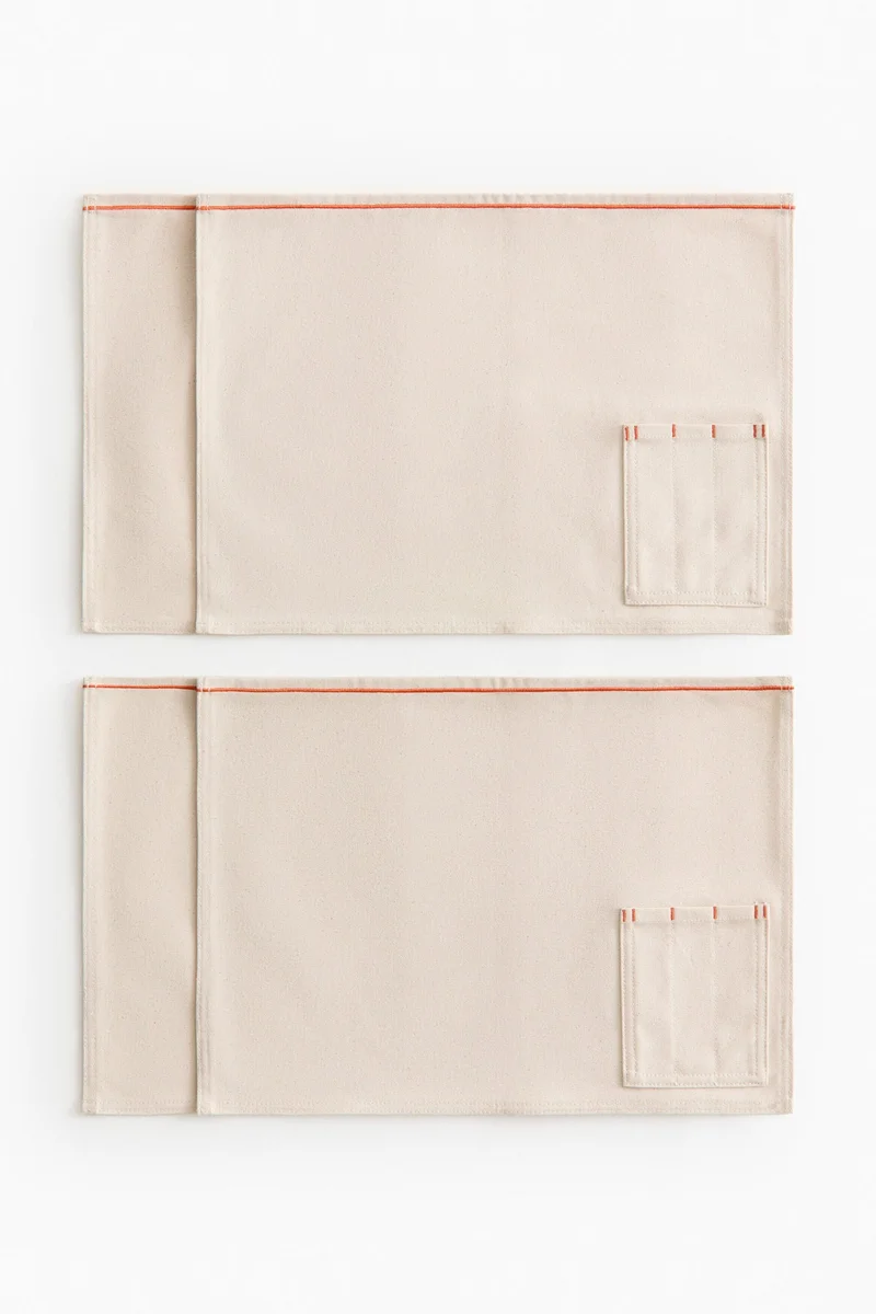 H&M 4-pack pocket-detail place mats