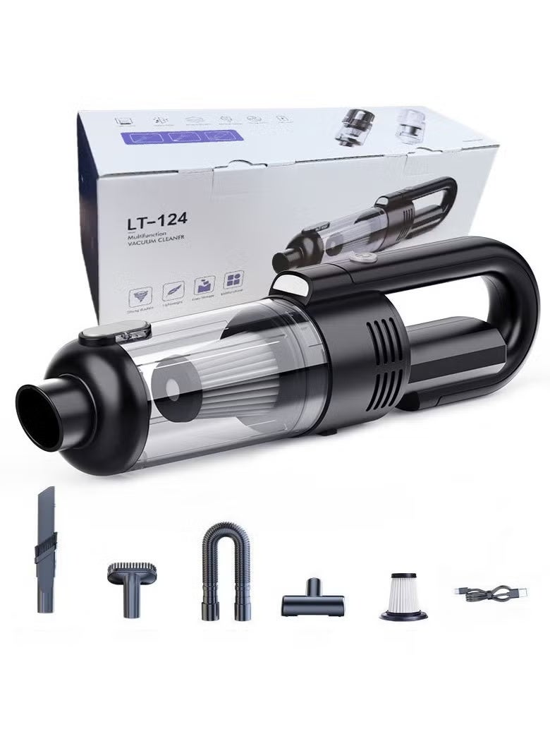 مكنسة كهربائية لاسلكية لاسلكية محمولة باليد للسيارة: 6500 باسكال شفط قوي محمولة خفيفة الوزن وخفيفة الوزن - مكنسة صغيرة لاسلكية ذات بطارية كبيرة تدوم طويلاً مع إضاءة LED لتنظيف المكتب المنزلي - Image 5