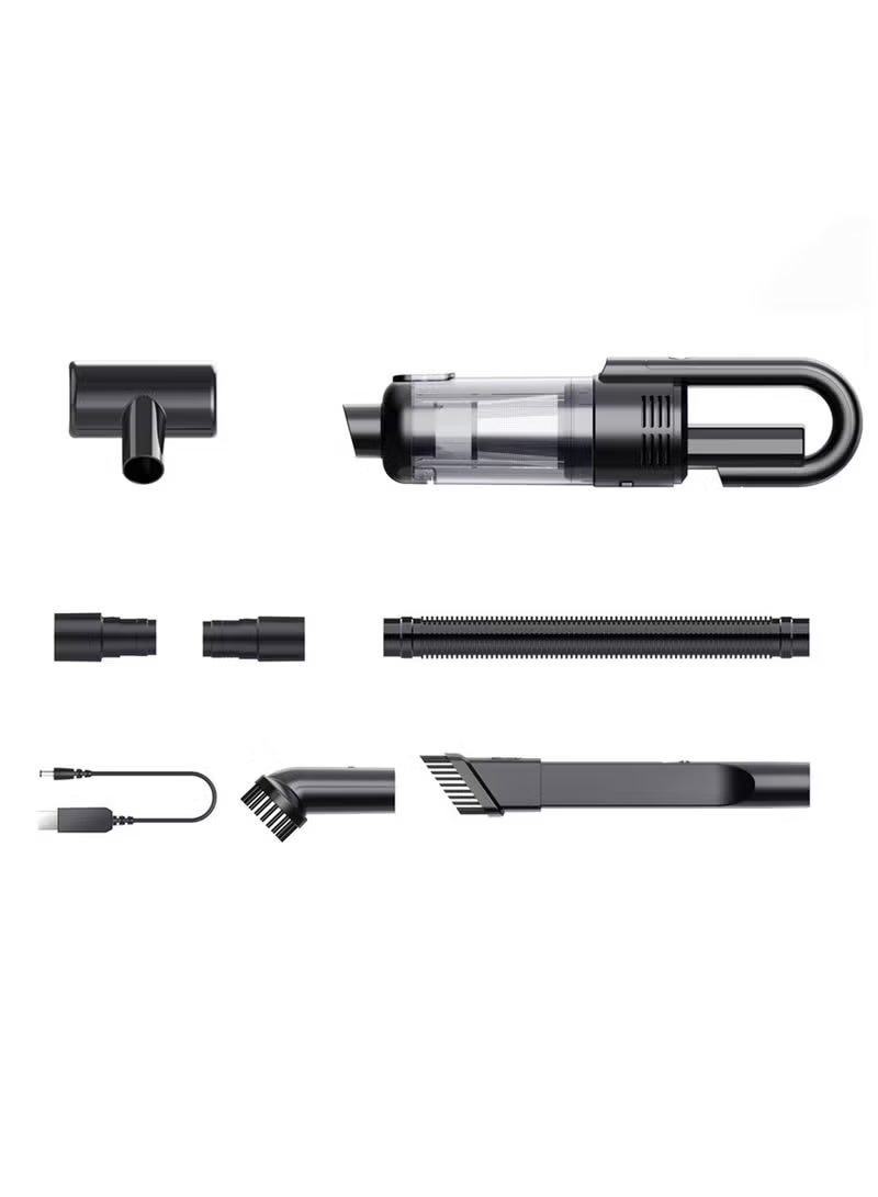 مكنسة كهربائية لاسلكية لاسلكية محمولة باليد للسيارة: 6500 باسكال شفط قوي محمولة خفيفة الوزن وخفيفة الوزن - مكنسة صغيرة لاسلكية ذات بطارية كبيرة تدوم طويلاً مع إضاءة LED لتنظيف المكتب المنزلي - Image 4