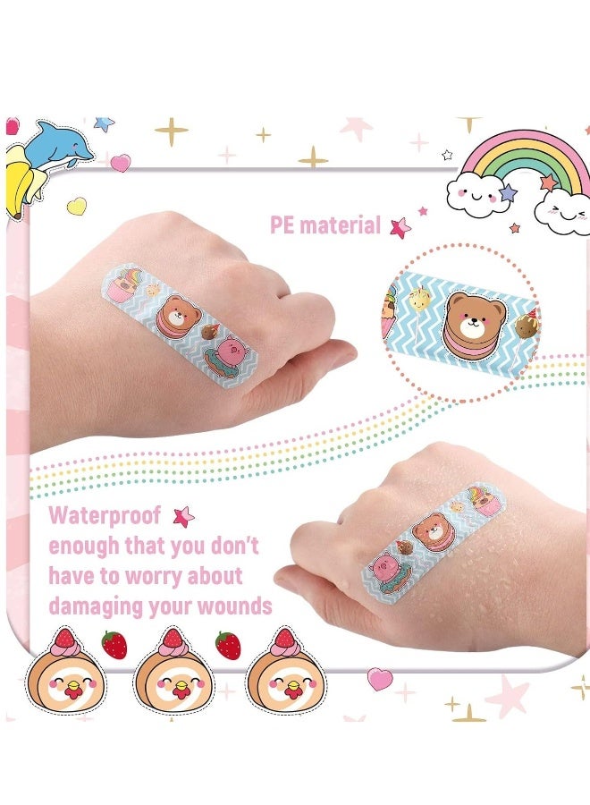 Kids Cartoon Bandages, 300 Pieces Flexible Adhesive   Bandages,   Cartoon Bandages Flexible Adhesive Bandages Waterproof Breathable Bandages Protect Scrapes and Cuts for Girls Boys Children - Image 2