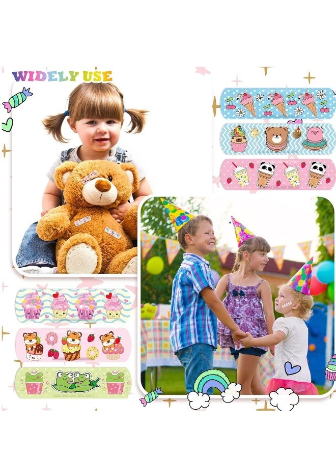 Kids Cartoon Bandages, 300 Pieces Flexible Adhesive   Bandages,   Cartoon Bandages Flexible Adhesive Bandages Waterproof Breathable Bandages Protect Scrapes and Cuts for Girls Boys Children - Image 4