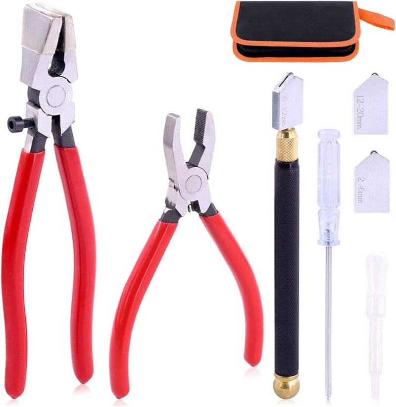 Heavy Duty Glass Running Pliers And Cutter Tool For Stained Glass And Tiles - Image 2