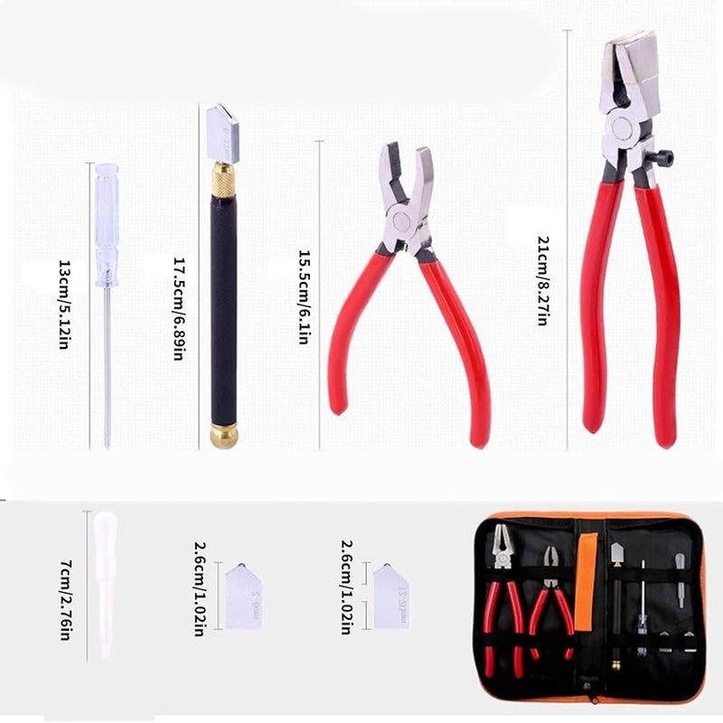 Heavy Duty Glass Running Pliers And Cutter Tool For Stained Glass And Tiles - Image 5