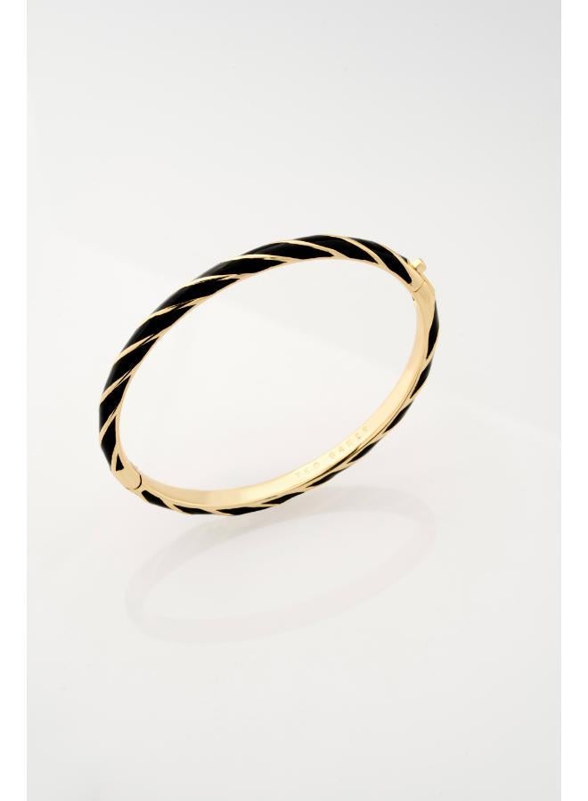Ted Baker Trinity Twist Enamel Hinged Bangle Bracelet - Image 5