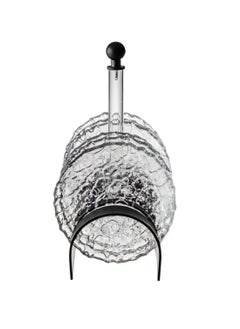 Dania A Set Of 6 Pieces Glass Dessert Plates With An Acrylic Stand  The Plate Size Is 15 Cm  - Image 2