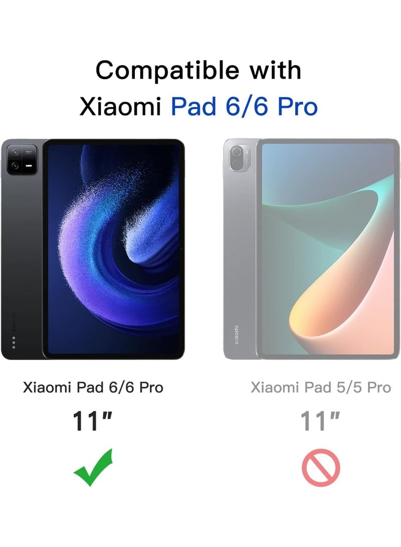 جراب لجهاز Xiaomi Mi Pad 6/Mi Pad 6 Pro اللوحي (11 بوصة، موديل 2023)، مصنوع من السيليكون المرن TPU المقاوم للصدمات والخدوش والوسائد الهوائية، جراب لجهاز Xiaomi Pad 6 2023، شفاف - Image 4
