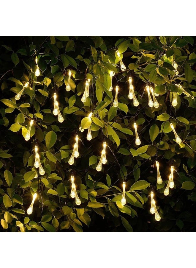 Outdoor Solar Garden Water Drop String Lights – Multi-Color Waterproof LED Decorative Lights for Patio, Yard, Garden & Balcony | Solar Powered Fairy Lights for Outdoor Decoration - Image 3